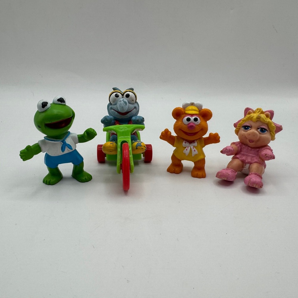 Henson Muppet Babies PVC Figures Multicolor 1986 Vintage Set of 4 Cake Toppers
